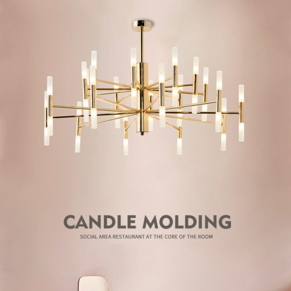 Modern LED Chandeliers Gold Black Luxurious Bedroom Wall Hanging Fixtures Luminaire For Dining Living Room Restaurant