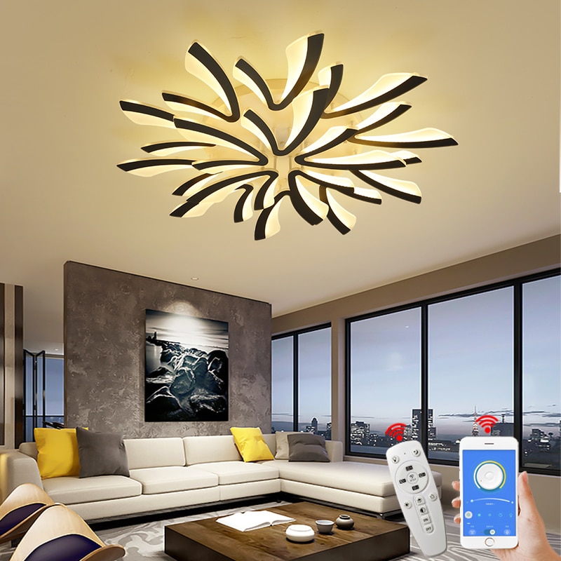 Modern led Chandelier For Living room decoration Bedroom Study Room AC90 265V home decor ceiling chandelier 2