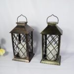 Solar Powered Lamp Retro Lantern Flame Warm White Candle Twinkle Light For Outdoor Waterproof Garden Hanging 4